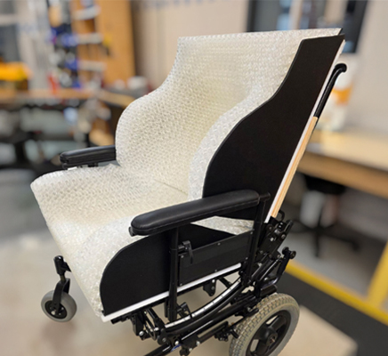 Molded wheelchair seat