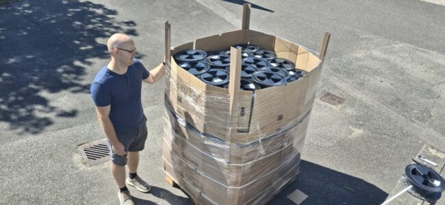 Empty spool1 Empty spools recycled