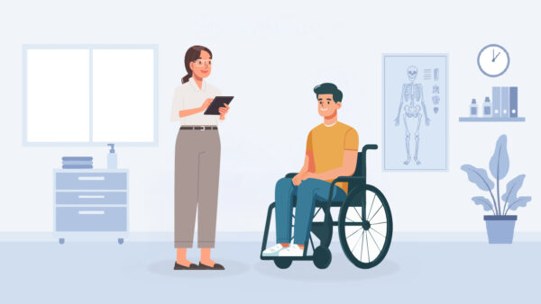 Joann with a patient