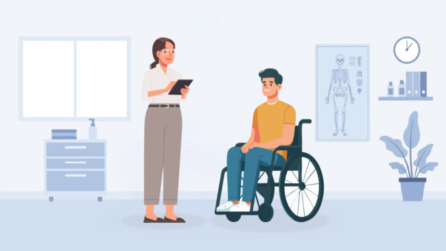 Joann with a patient