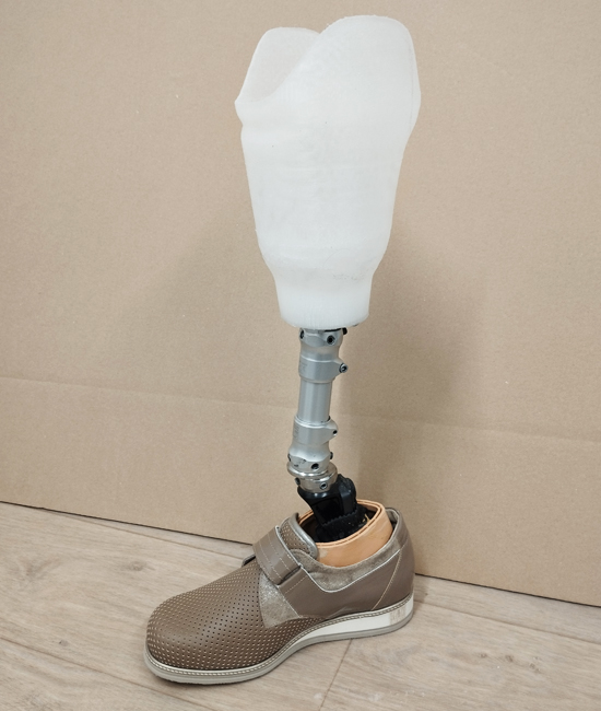 3D printed socket in shoe