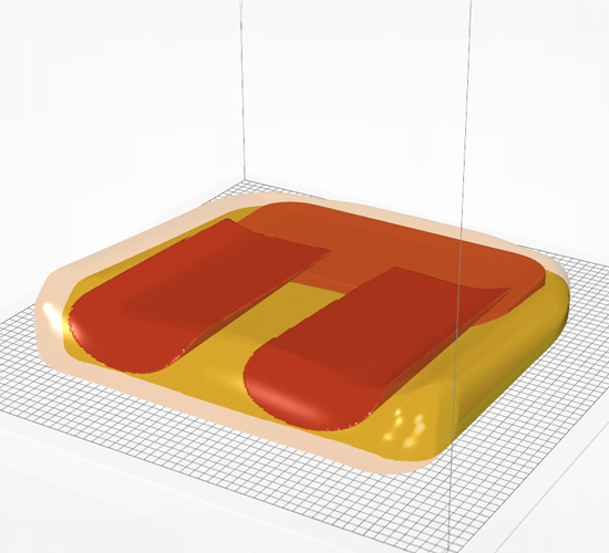 Standard cushion with soft zones